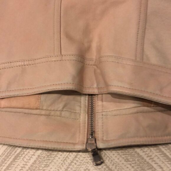 9/15 Exclusively for Saks Pink Leather Jacket, Size 6 - Picture 4 of 8